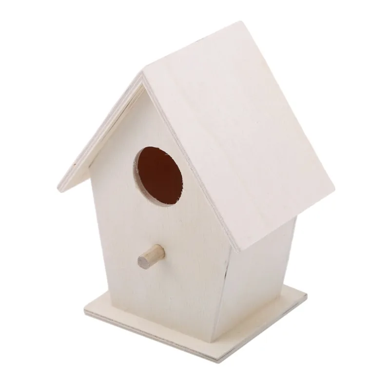 Holz Mini Vogelkäfig Outdoor Hängen Vogelhaus Box Garten Vogelkäfige Haus Hof Dekoration Vogel Produkte Holz Vogel Papagei Nest