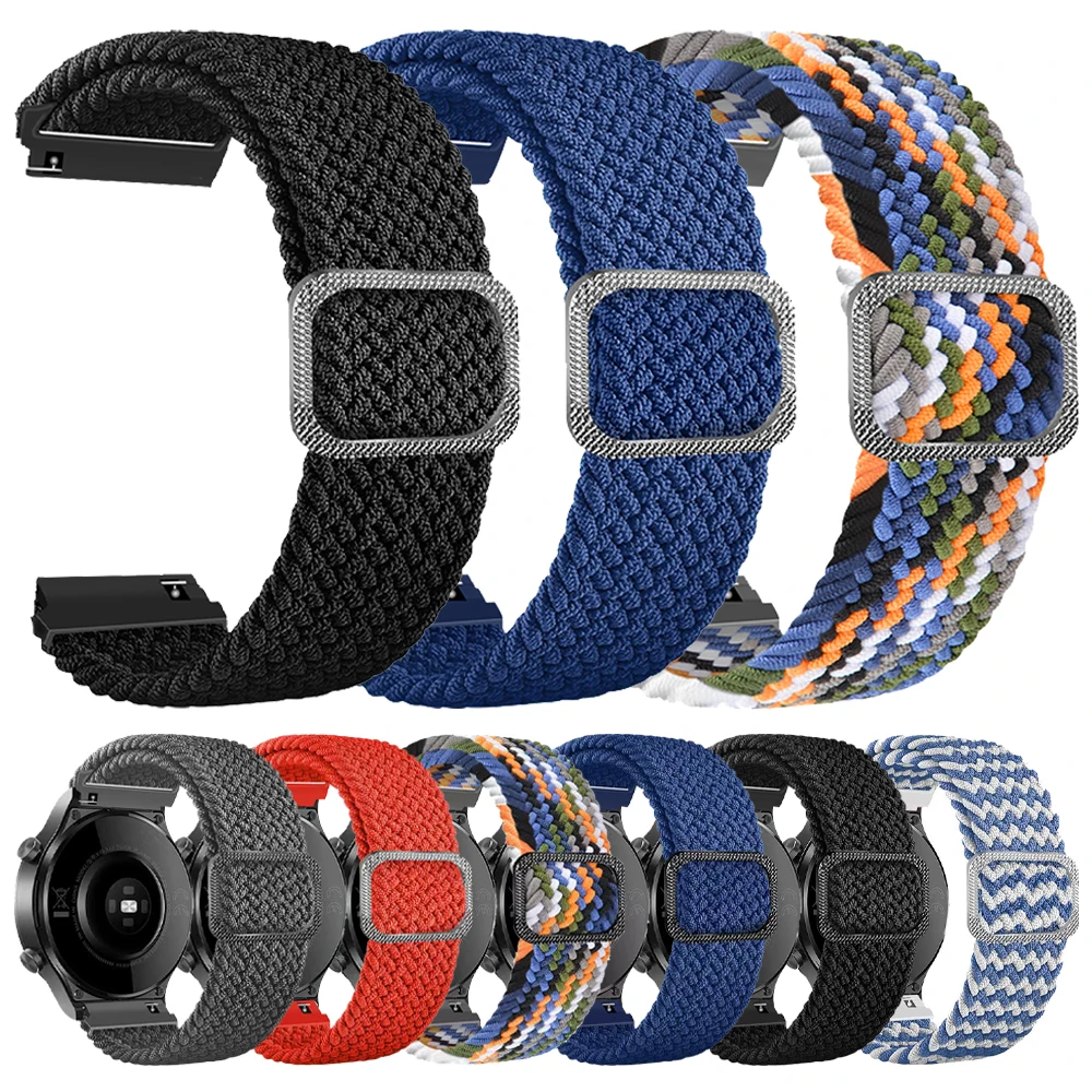 Geflochtenes Nylon armband für Huawei Uhr gt 4 pro 46mm atmungsaktives Band gt 3 2 42mm Ehre magische Uhr 4 gs 3 pro es ersetzen Armbänder Image