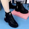 Neue frauen Stiefeletten Weibliche Beiläufige Kurze Stiefel Für Frauen Herbst Winter Pelz Booties Schwarz Leder Damen Schuhe Botas mujer