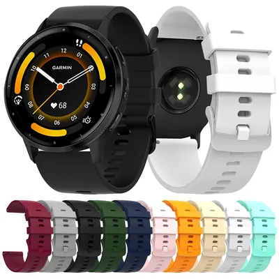 20mm 22mm Sport gummi Uhren armbänder für Garmin Venu 3 2 sq Armband Vorläufer 255 165 265 Musik/Vivo active 5 4 Armband Gürtel Image