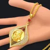 Neue Arabischen Muslimischen Türkischen Stil Halskette großen augen Inlay Rot Stein Hängen Halskette Für Frauen Mode Hip Hop Party Zubehör