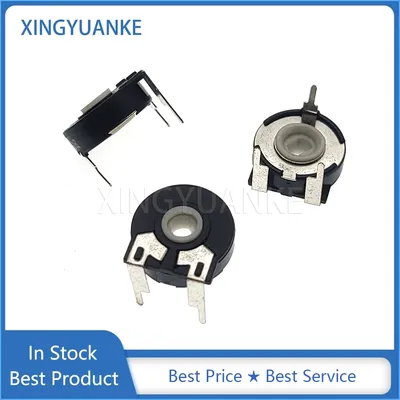 5 Stück Potentiometer pt15 b1k 5k 10k 20k 50k 200k 500k k elliptisches Loch horizontal einstellbarer Image