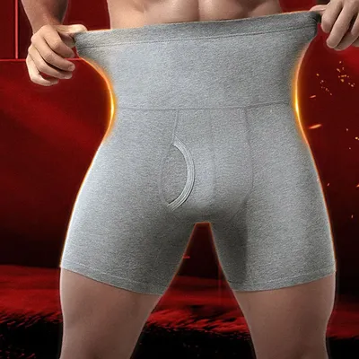 Herren Lange Boxer Unterwäsche Männer Baumwolle High-taille Bauch Boxer Männer Anti-tragen Bein Boxershorts Plus Größe 6XL mann Unterhose Image