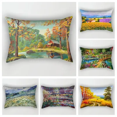 Home Herbst Dekoration Ölgemälde Stil Kissen Kissen bezug Dekorationen Kissen bezug 30*50 Kissen Image