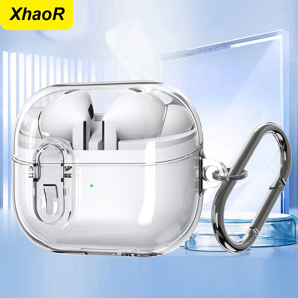 Kopfhörer Abdeckung Für Samsung Buds 3 Pro Fall Transparent Secure Lock Fundas Für Samsung Galaxy Buds 3 Buzz 3 Pro fällen Hülse Haken Image