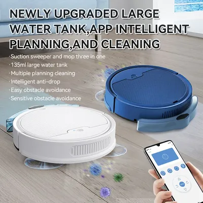 Neuer 3-in-1-Kehr- und Staubsauger, kabelloser Staubsauger, intelligenter Kehrroboter, Image