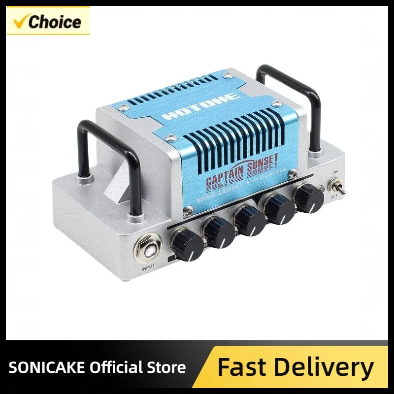 HOTONE Captain Sunset High Gain Gitarrenverstärkerkopf 5 Watt Klasse AB-Verstärker mit CAB-SIM-Telefonen/Leitungsausgang NLA-9 Image