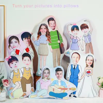 Hochzeitstag Geschenk Humanoiden Kissen Paar Kissen Freund Gesicht Kissen Individuelle Image