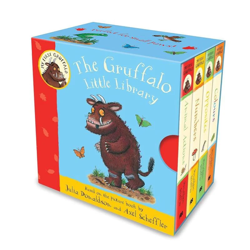 4 Bücher/Set meine erste gruffalo kleine Bibliothek, Baby Kinderbücher im Alter von 2 3 4 5, englisches Bilderbuch, 9780230756052