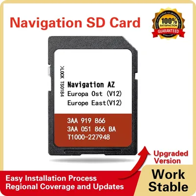 für VW Passat B7 2011-2015 RNS315 Media System 2.1 Ost East EU 3AA 919866 Ein Navigationskarten mit Image