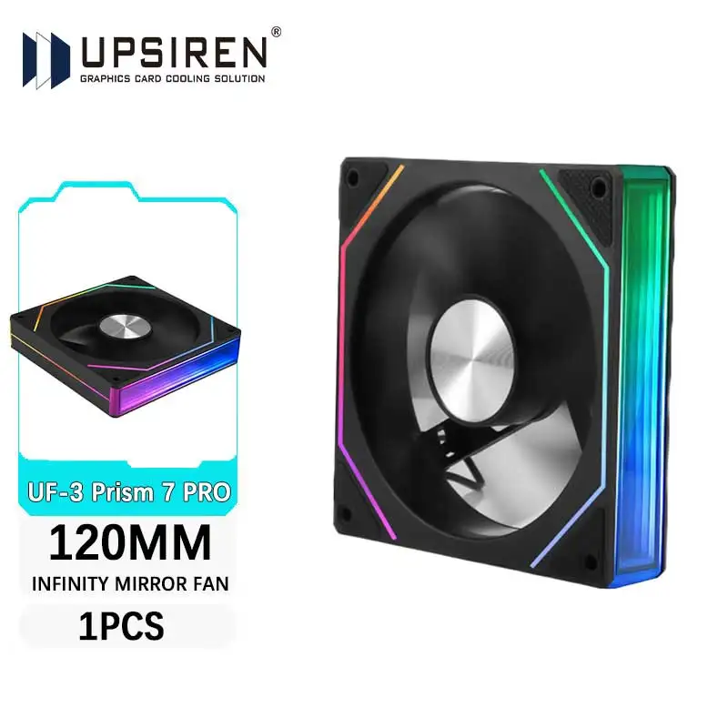 Upsiren UF-3 prisma 7 pro computer gehäuse lüfter, doppelseitige volle linse, 12cm argb motherboard synchron isation, cd muster achse Image