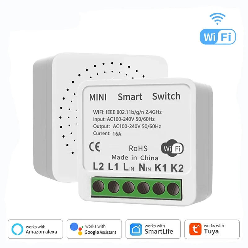 16A Tuya Smart WiFi Schalter APP Control Schalter Mini Breaker Smart Life Control Unterstützung Alexa Hause Yandex Alice Image