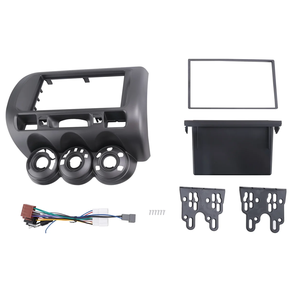 Autoradio-Blende für Honda Fit Jazz City LHD One Din DVD Stereo-CD-Panel-Montage Installation Trim Kit Rahmen Lünette