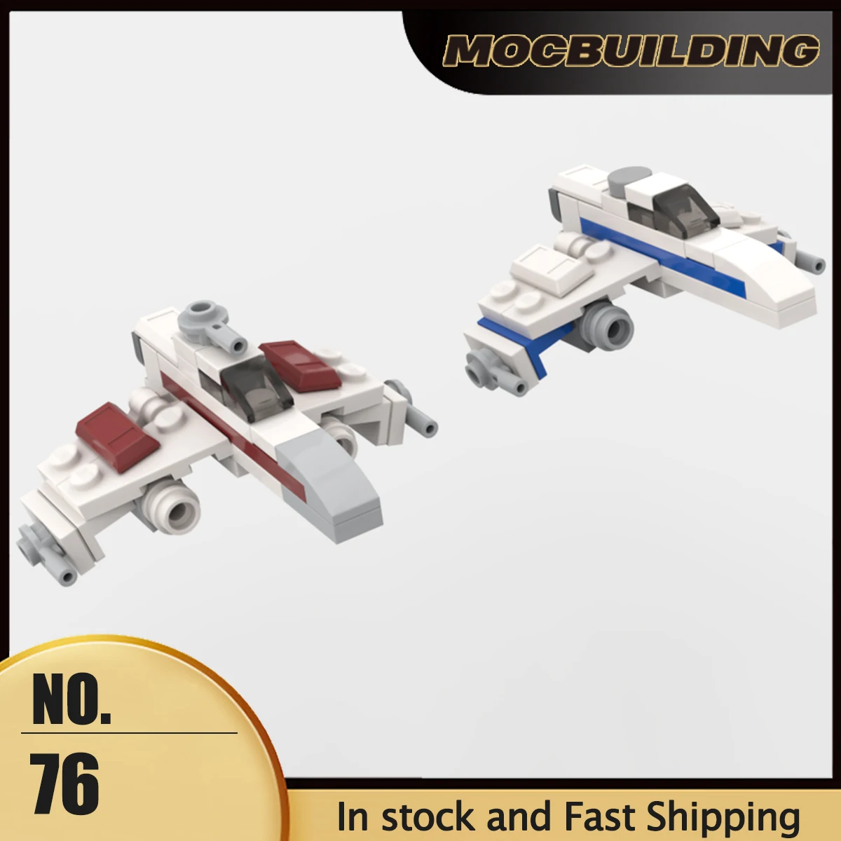 Moc Space Film Serie Micro Starfighters Modellbau steine DIY Montage Ziegel kreative Weihnachten Spielzeug Sammlung Display Geschenke Image