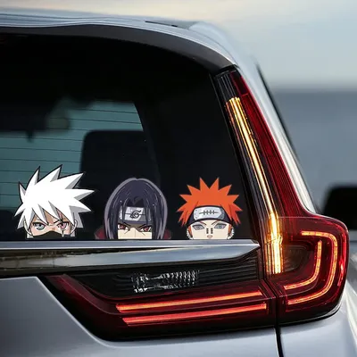 Naruto Anime Autoaufkleber Lustige Sasuke Peek Fensteraufkleber Laptop Aufkleber Wasserdichte Autoaufkleber Persönlichkeit Autozubehör Image