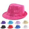 Jazz Hut Glitter Pailletten Cowboy Caps Rollenspiel Requisite Performance Kostüm Frauen Männer glänzende Perlen Hüte Tanz Show Party Hip Hop