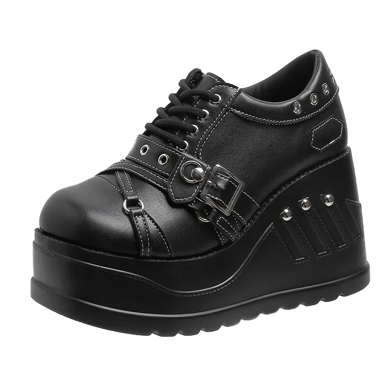 Punk Gothic Pumps Frauen neue dicke Sohle Marke Plattform Mary Jane Schuhe Keil High Heels Party Cosplay Designer Lolita Schuhe