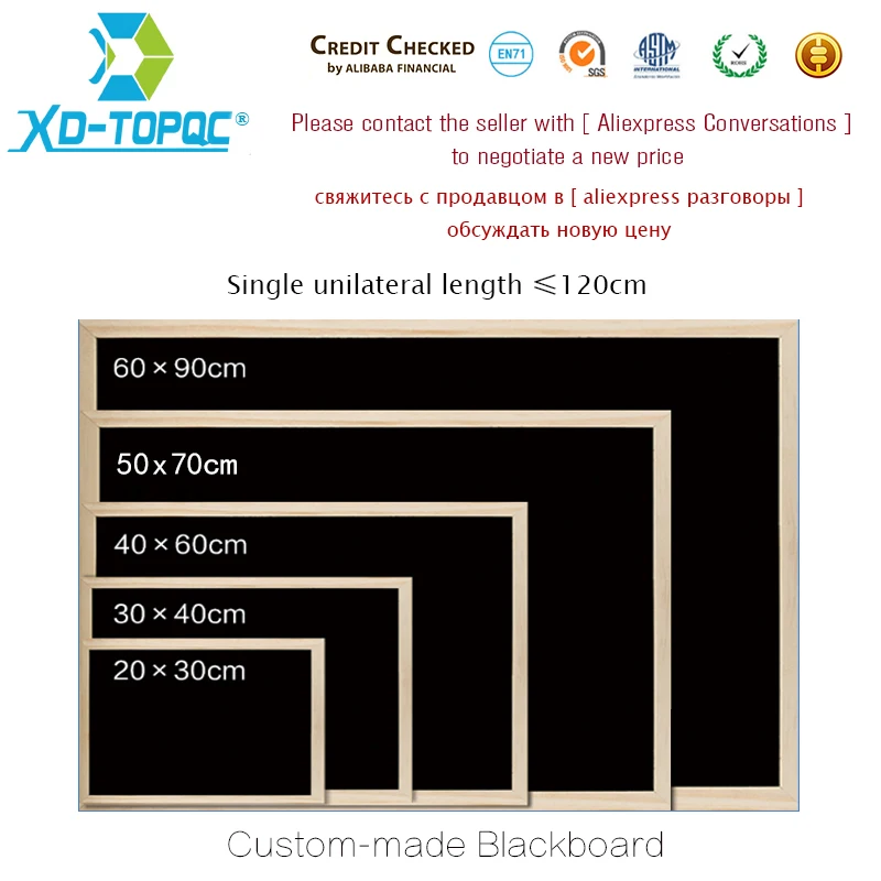 XINDI Individuelle Nach Maß Schreibtafel Verschiedene Verschiedene Größen Angepasst Weiß/Schwarz/Kork/Kombination Bord DZ01 Image