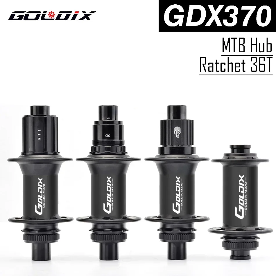 GOLDIX M370 28H MTB Nabe 36T Ratsche J-Bend Speichen Center Lock Scheibenbremse für HG/XD/MS Nabenkörper BOOST 148x12 142x12 141x10 Image