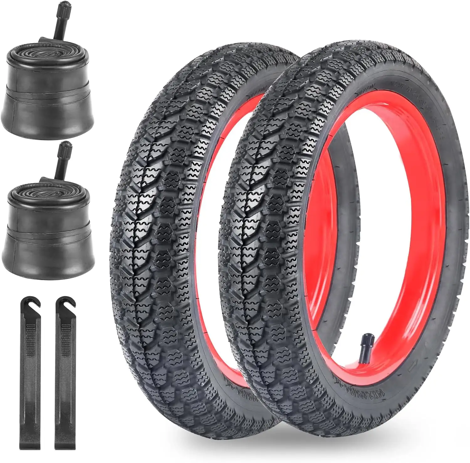 Zukka 14x2,125 E-Bike Reifen 2er Pack mit 2 Schläuchen 14 Fahrrad reifen Kinder Fahrrad reifen Falten Ersatz Fahrrad reifen für Elektro fahrrad