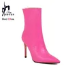 Herbst neue Frauen Stiefeletten Mode spitze Zehen kurze Stiefel elegante Dame Schuhe Winter dünne