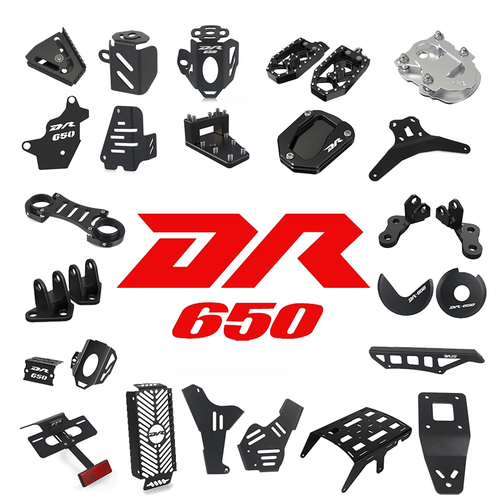 Für Suzuki DR650 DR650S DR650SE DR650 S SE 1996-2024 Nebel Licht Nebel Lampe Halterung Kette Schutz stoßstange Rahmen Schutz Schutz Abdeckung Image