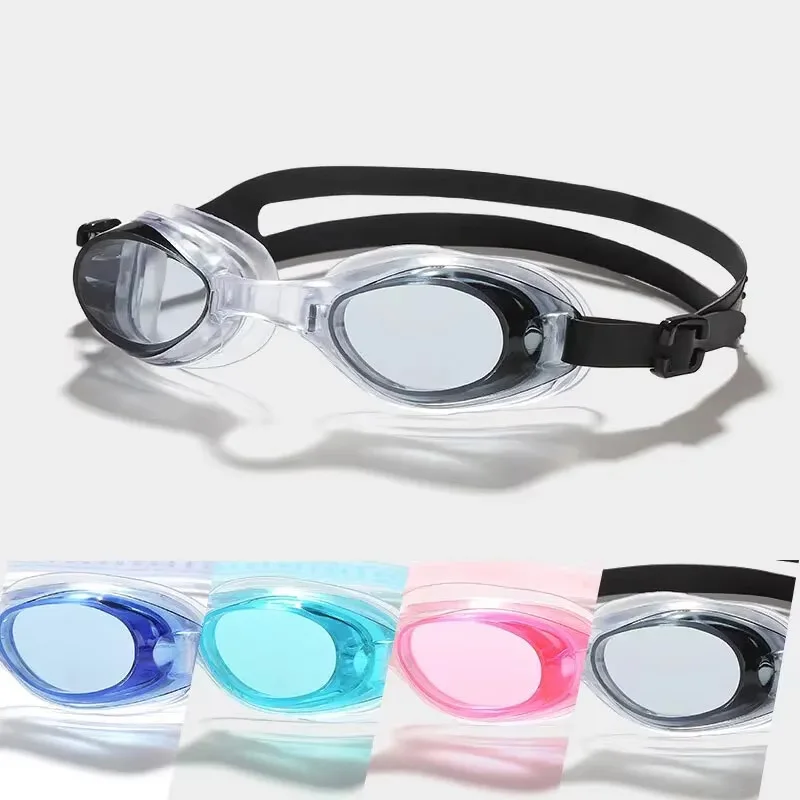 Silikonbrille Damen HD Herren wasserdichte und beschlagfreie Tauchausrüstung Kleiner Rahmen Schwimmbrille für Erwachsene für Kinder Image