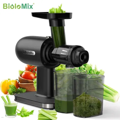 BioloMix Cold Press Juicer,Slow Masticating Juicer Machines with Reverse Function,High Juice Yield,