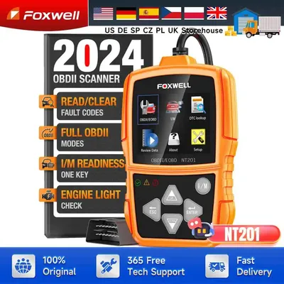 Foxwell NT201 OBD2 Automotive Scanner Check Engine Light Professional Car Code Reader OBD II Car