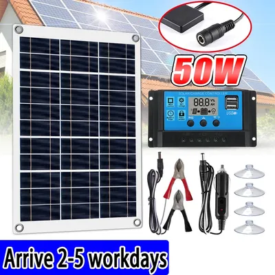 12V high-efficiency polycrystalline silicon solar panel power supply, 30-100A PWM controller, used