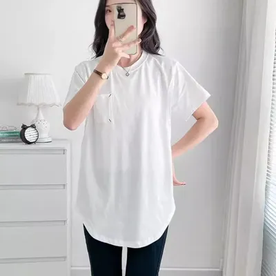 Maternity Summer T Shirt Casual Breastfeeding Clothes Nursing Horizontal Zipper Lactation Top Soft