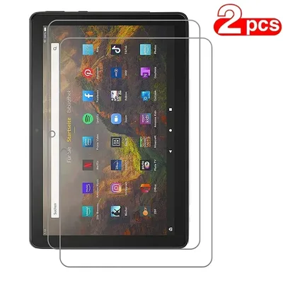 2Pcs Tablet Tempered Glass Screen Protector Cover for Amazon fire HD 10 2021 Protection Tempered