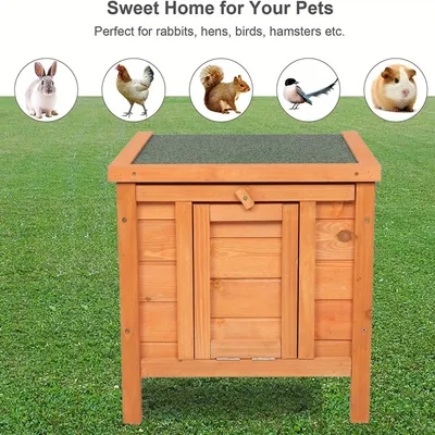 Weatherproof Wood Bunny Rabbit Cat Hutch Outdoor Pet Cage Shelter for Small Pet