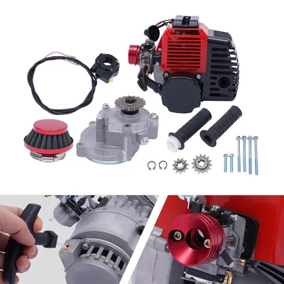 NEW 49cc 2 stroke Gas Scooter Engine Throttle Cable Grip Kit W/Racing Air Filter for Vapor Scooter