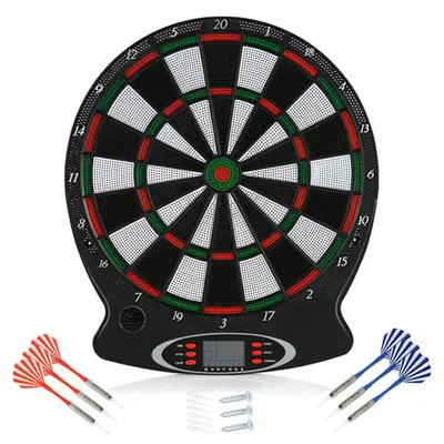 Professional Electronic Hanging Dartboard LCD Scoring Indicator Game With Darts target games