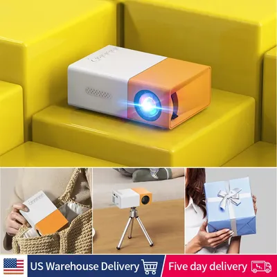 WiFi projector, portable compatible with mobile phones, computers, HDMl, USB HD movie projector,