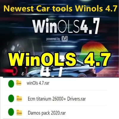 Newest Car tools Winols 4.7 immo tool Windows 7 10 11 No Need Vmware Multi-language +2021 Damos +ECM