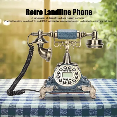 Vintage Telephone Hands Call IP Function Antique Telephone Push Button Week Multifunctional for