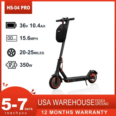 HEZZO 36V 350W 15.6MPH Electric Scooter HS-04Pro 10.4Ah 18mile Self-Balance Lightweight 8.5"Tire