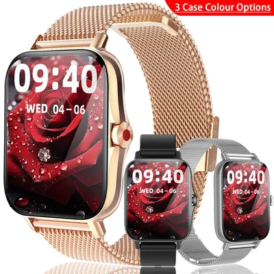 Smart Watch-Answer/Make Calls, Touch Screen Smartwatch for iPhone/Android, Fitness Tracker/Sports