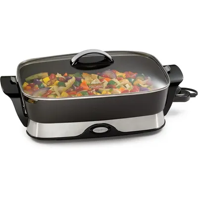 NEW NEW 06857 16-inch Electric Foldaway Skillet, Black