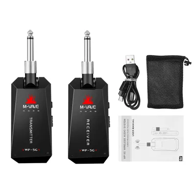 M-VAVE WP-5G 5.8G Wireless Guitar System Rechargeable Audio Transmitter Receiver Guitar Amplifier