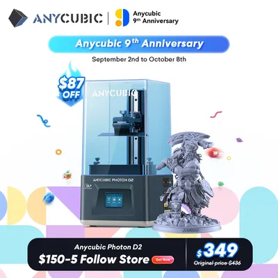 ANYCUBIC Photon D2 DLP 3D Printer Double Algorithms Ultra High Resolution 3D Printing 20000-hours