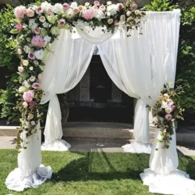 Adjustable 10ft Wedding Canopy Chuppah Mandap, Outdoor Wedding Backdrop Decorations Photo Booth