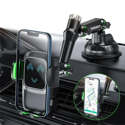 Car Phone Holder Dashboard Mobile Cell Support with Suction Cup Air Vent Phone Mount Flexible Long