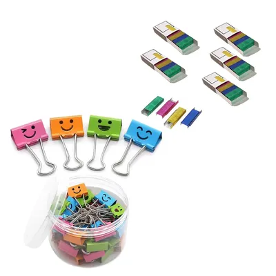 Color Staples & 5 Sets 800Pcs/Box, Office Staples Cute Mini Staples Accessories, Refills Standard