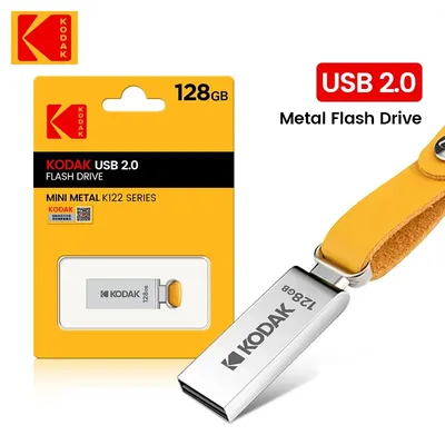 5PCS Kodak K122 Metal USB Flash Drive USB2.0 32GB 64GB 128GB Memory Stick Pen Drive For PC laptop