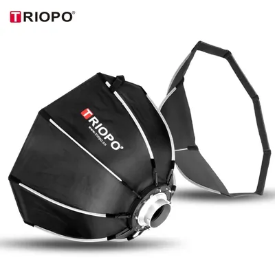 Triopo K2 55cm 65cm 90cm 120cm Photo Portabe Bowens Mount Octagon Umbrella Softbox + Honeycomb Grid