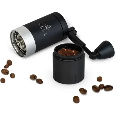 Java G25 Coffee Manual Coffee Grinder, Up To 25 Gram Capacity, Stainless Steel Conical Burr, Black