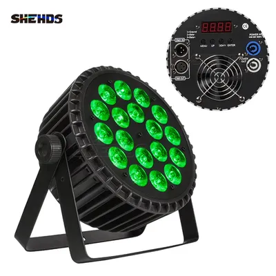 SHEHDS Aluminum Alloy LED Par big/Flat Flat 18x18W RGBWA+UV/18X12W RGBW Par Light for DJ Bar Disco